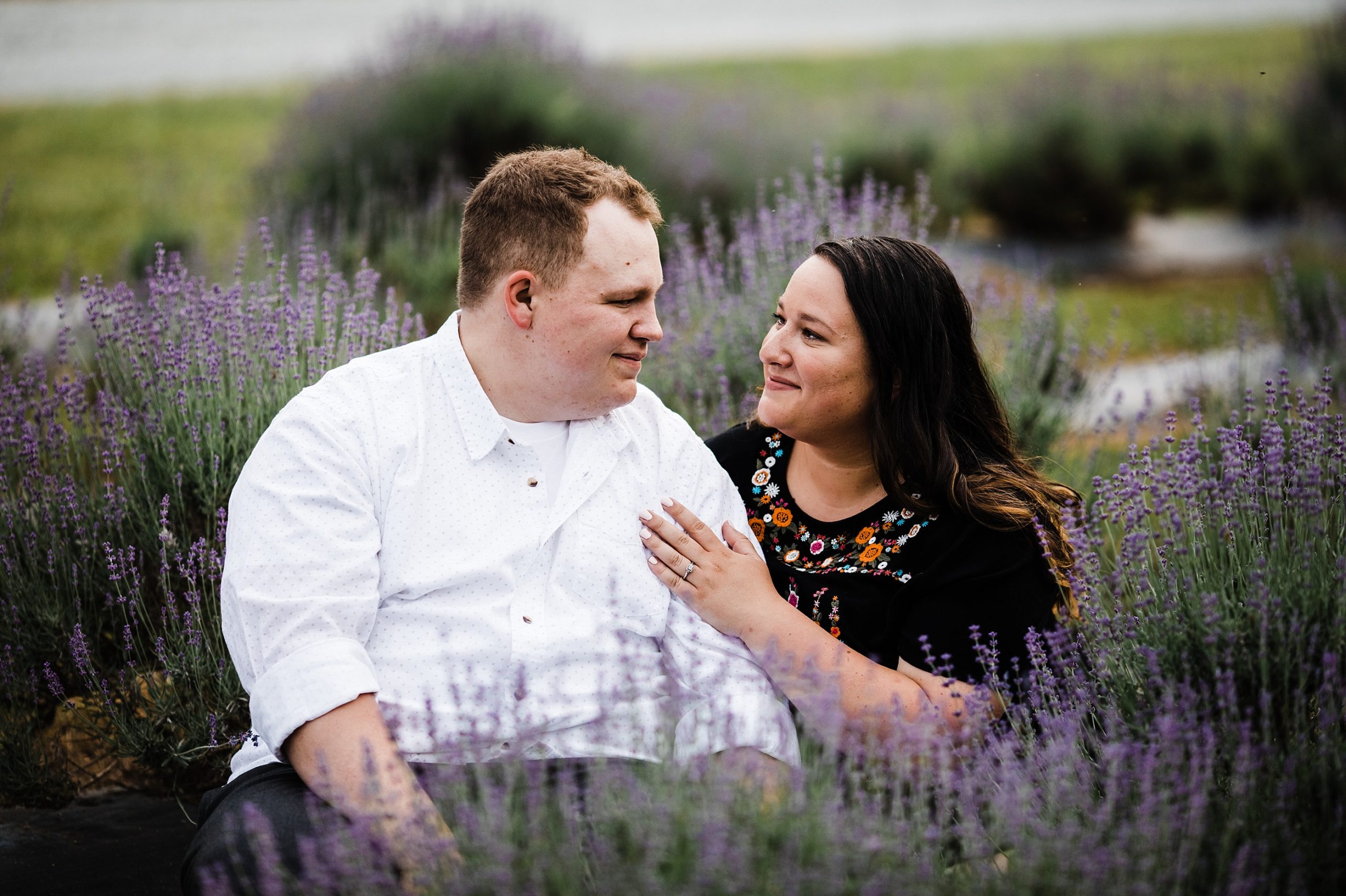  Lavender Fields at Warrington Manor engagement session 