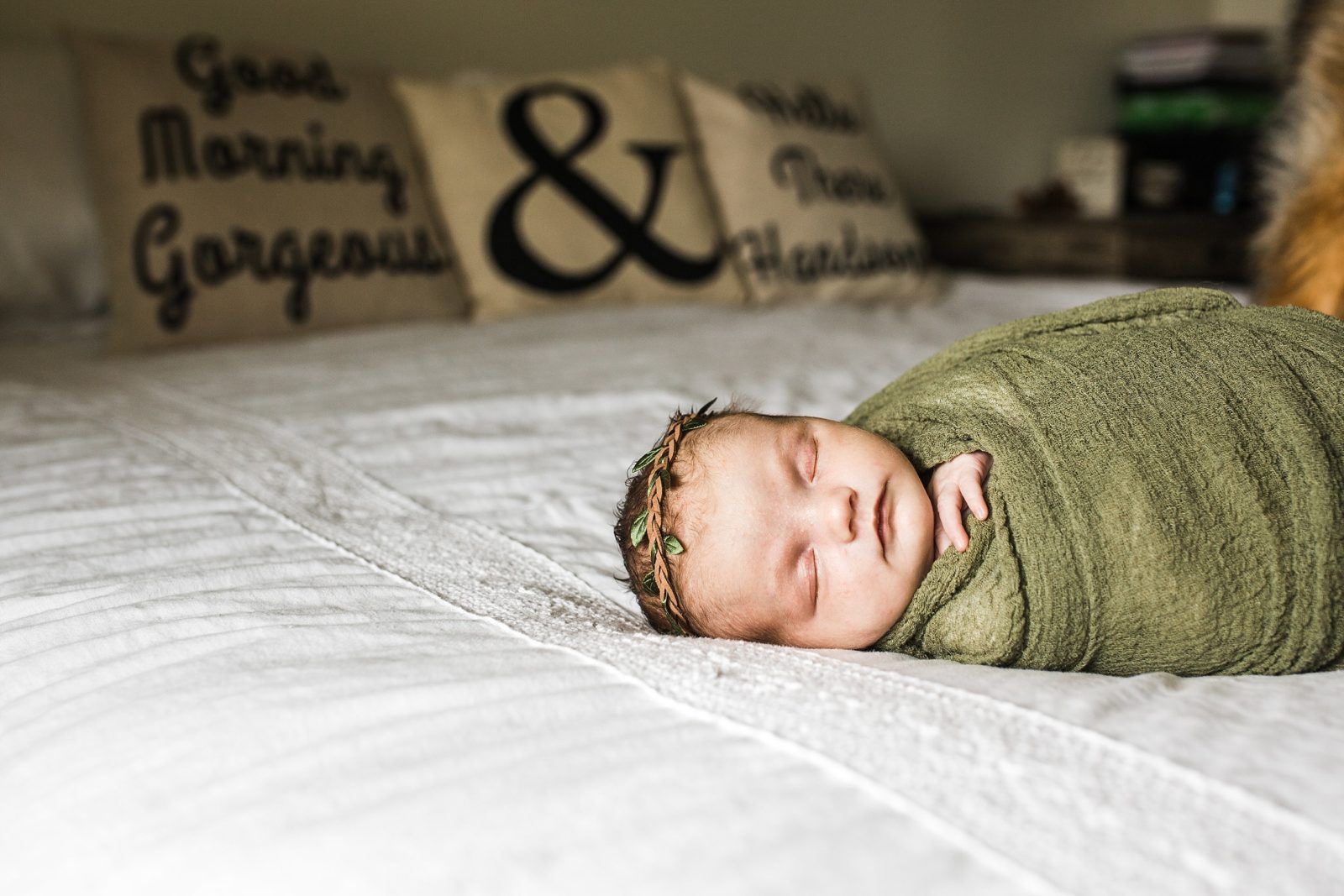 cozy in home newborn session