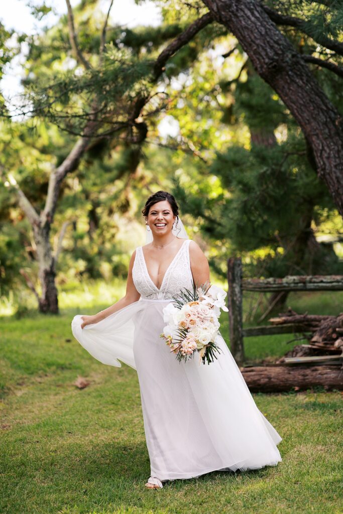 A bride poses for her bridal portraits.