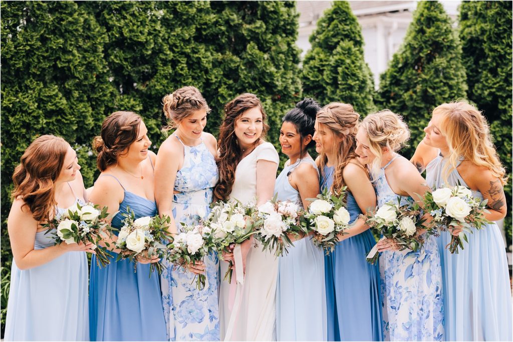 dusty blue bridesmaids dresses
