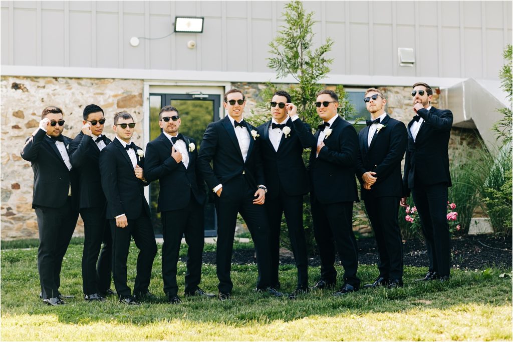 black suits for groomsmen