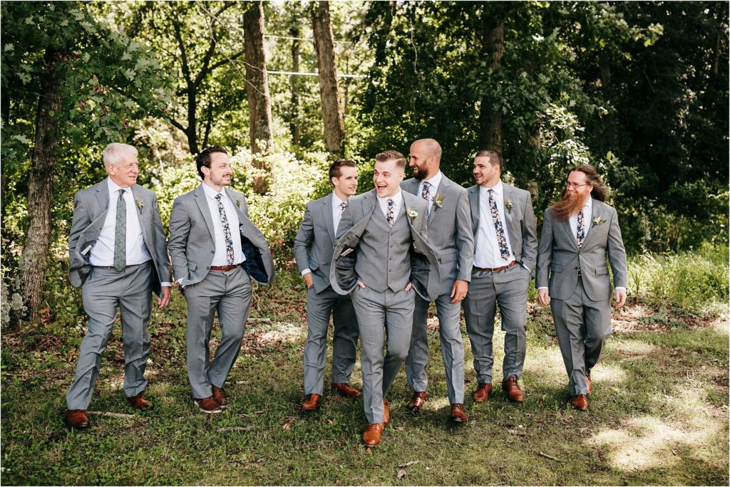 gray groomsman suits