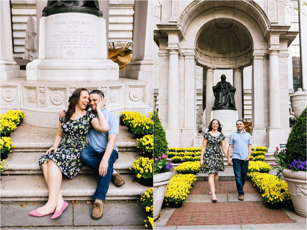new york public library engagement photos