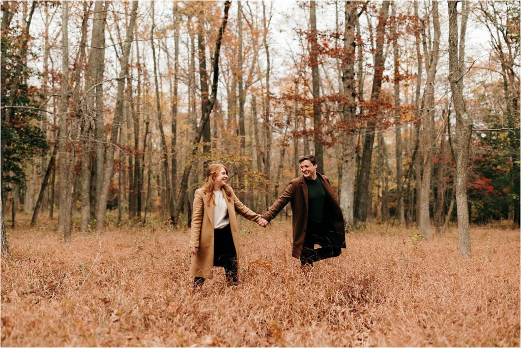 fall Allaire engagement photos