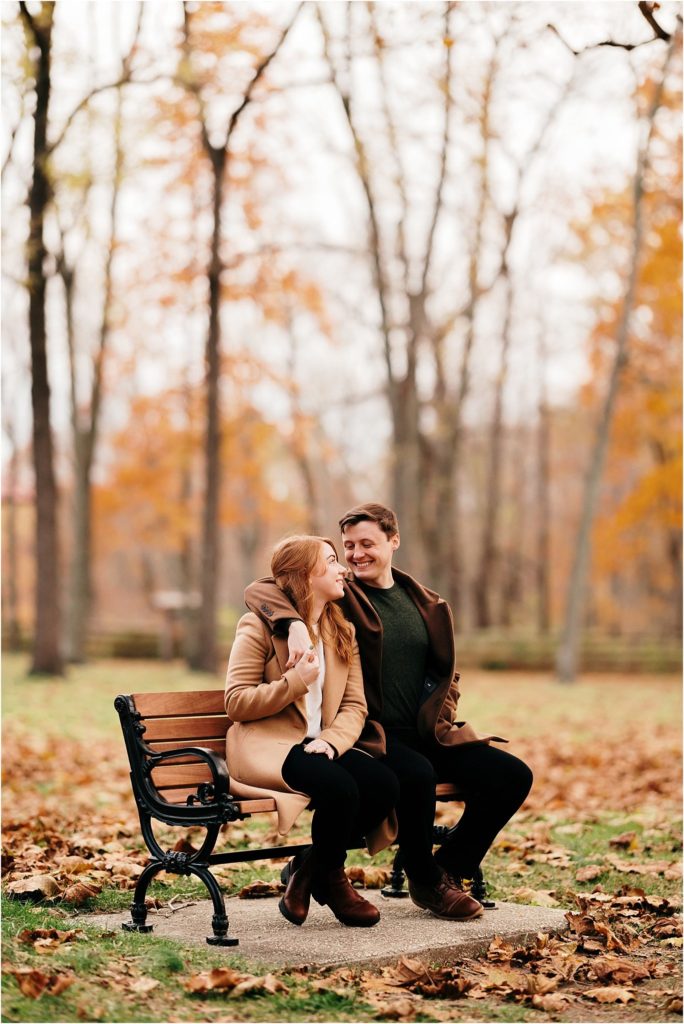 fall Allaire engagement photos