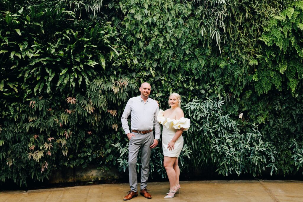 chic engagement at longwood gardens