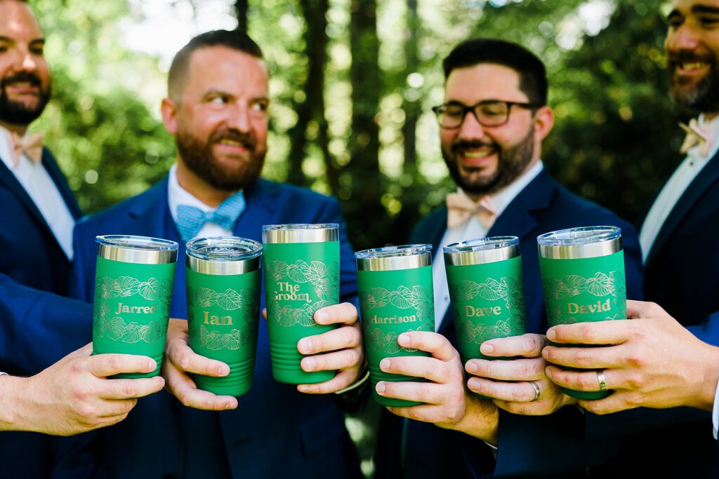 custom laser cut cups for groomsmen